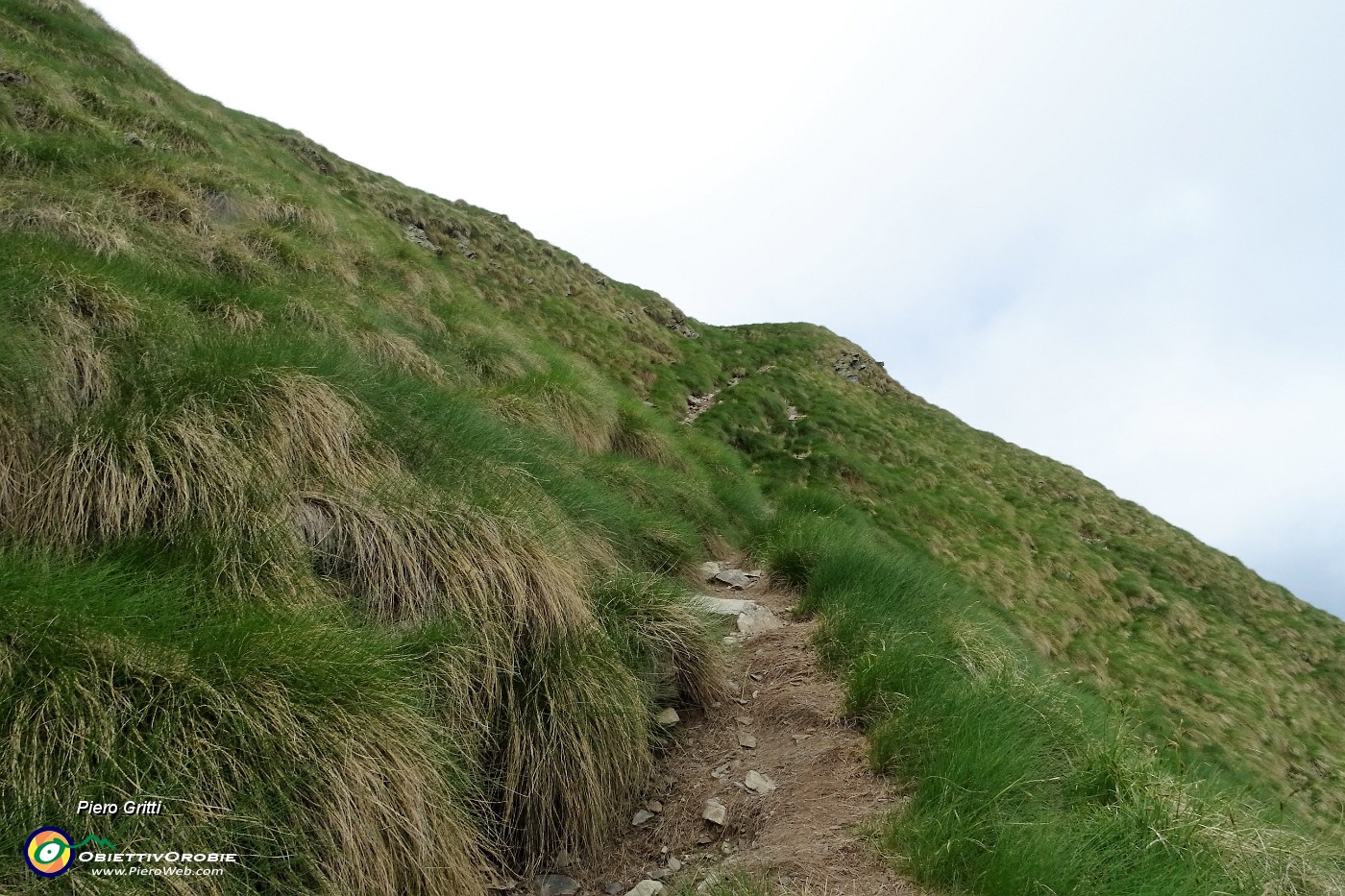 62 Ultimo tratto verso la cresta dalla Cima di Val Pianella.JPG